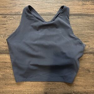 Elegant Women's Crop Top - Charcoal